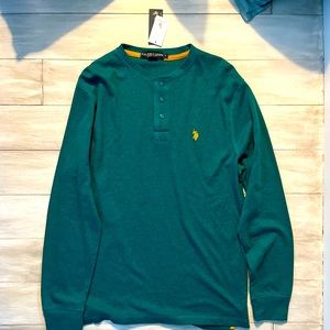 NWT Men’s U.S. Polo Assn. Henley Shirt Size L